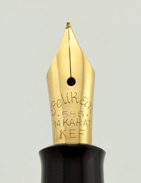 Pelikan 400 Fountain Pen - 1950s Gunther Wagner, Green & Black